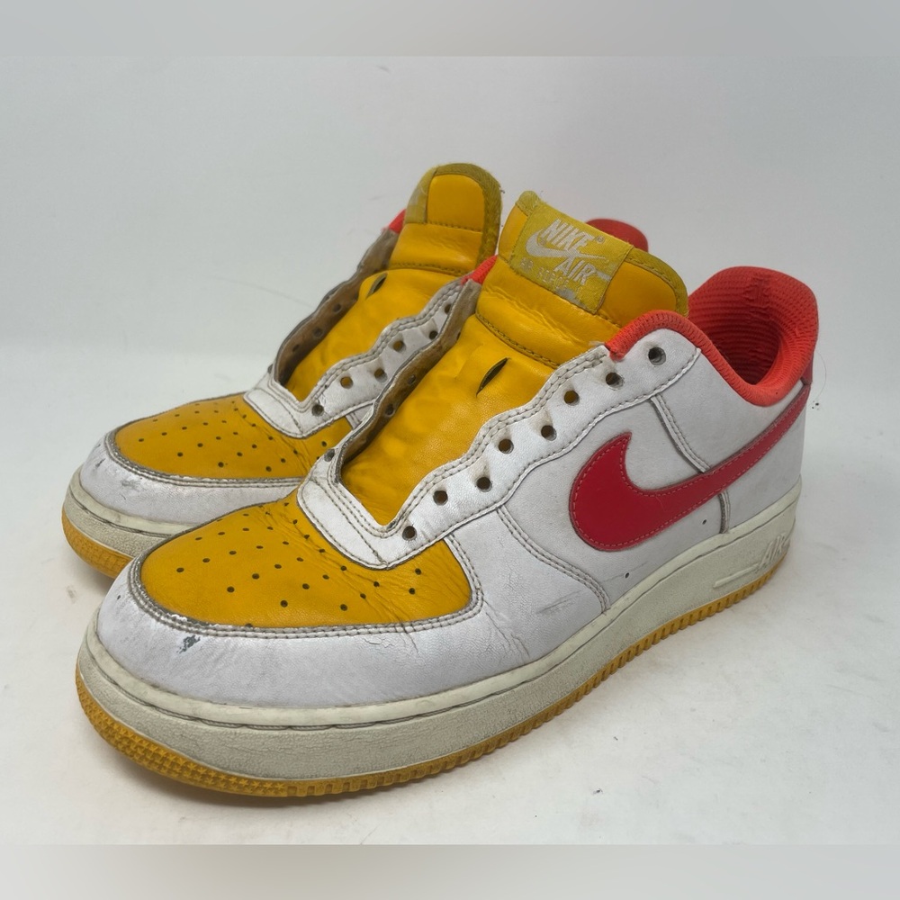 Nike Air Force 1 AF1 men’s size 9 NikeID custom “lil apple” red yellow white
